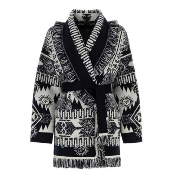 Alanui Wood Block Ibrid Cardigan Sweater Designer Luxury Size XS Women's NWT - Picture 2 of 16